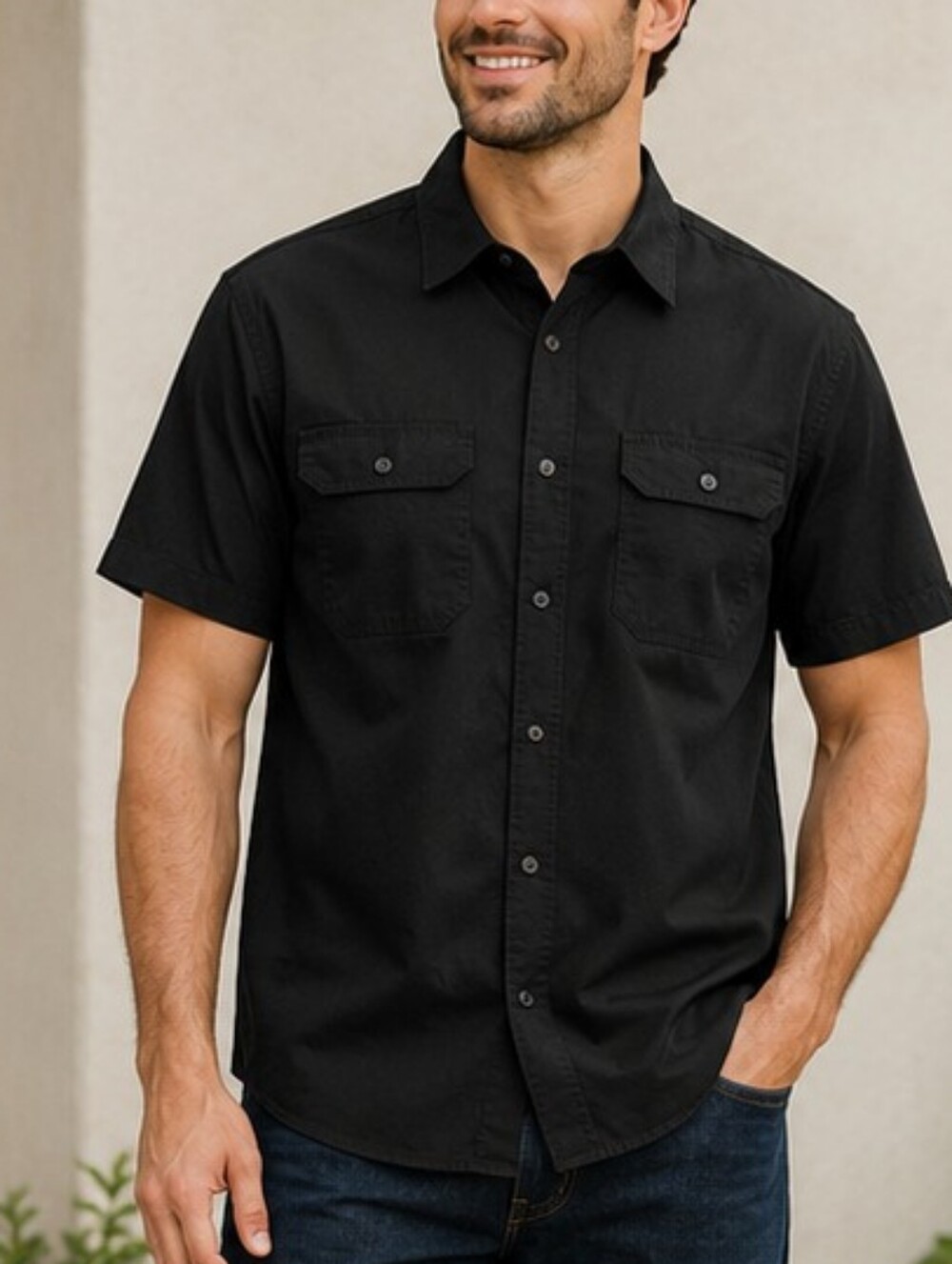 Brahma Ripstop Button-Up Work Shirt – Black  Size Large  Relaxed Fit NWT